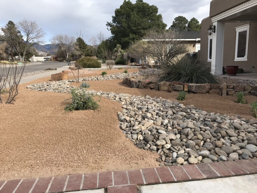 Albuquerque patio extension with natural stone elements