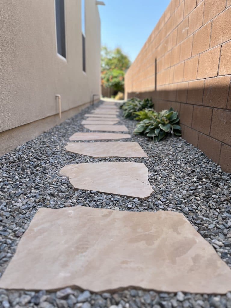 Albuquerque landscape remodel with updated paver patio