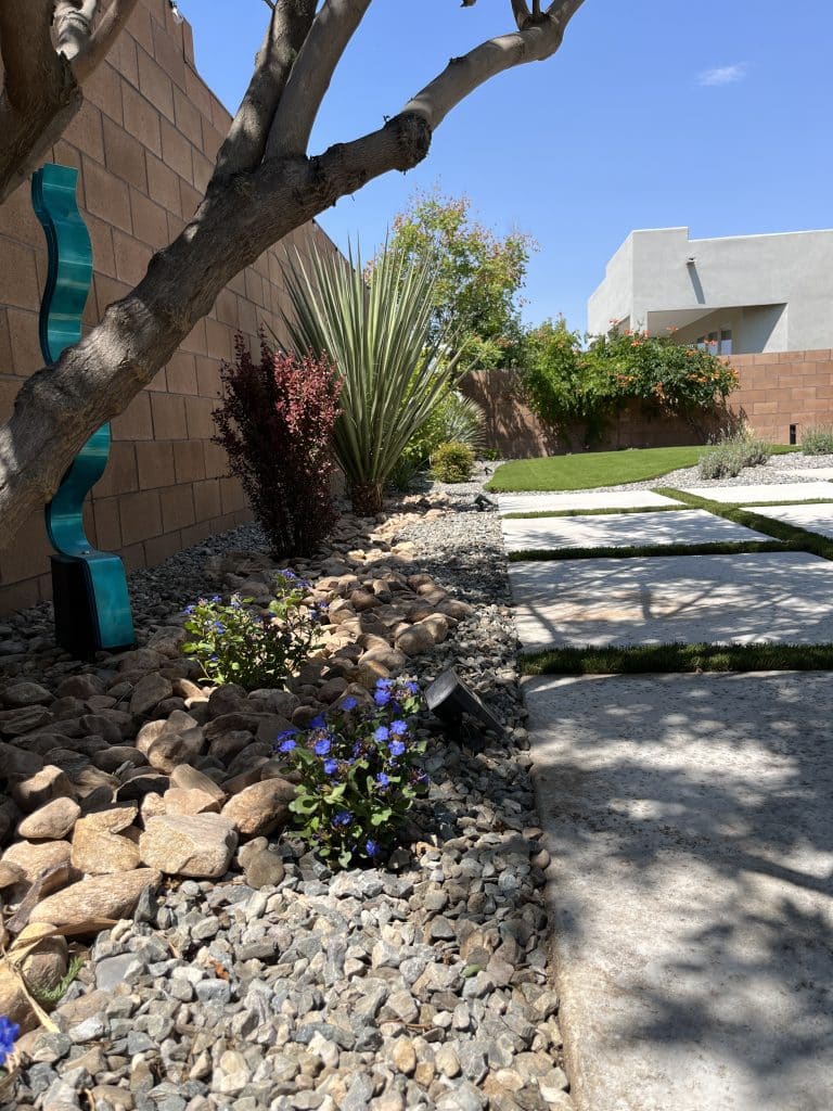 Albuquerque outdoor renovation with new patio flooring