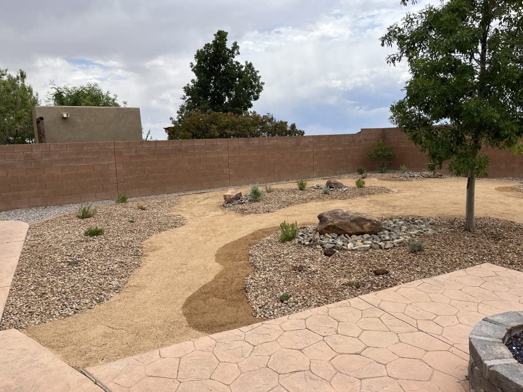 Albuquerque modern paver driveway with clean edging