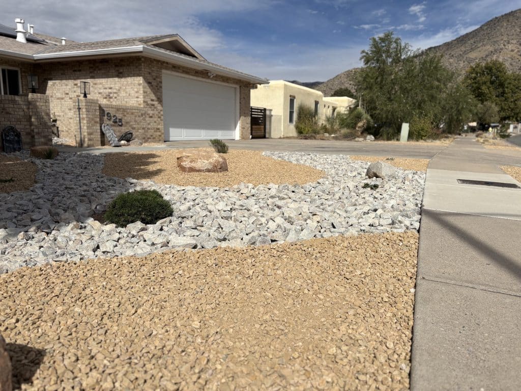 Albuquerque custom paver courtyard with seating area