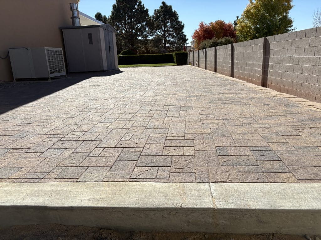 Albuquerque backyard xeriscape with low-water native shrubs