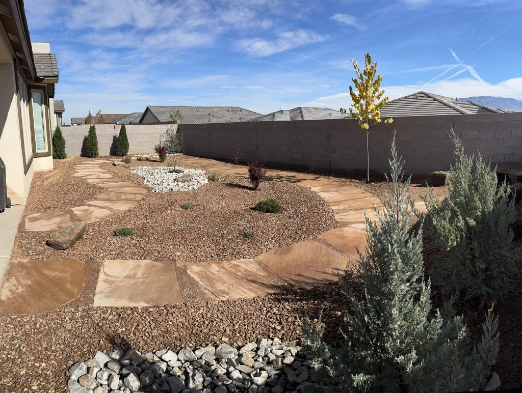 Albuquerque outdoor living space with pergola and patio